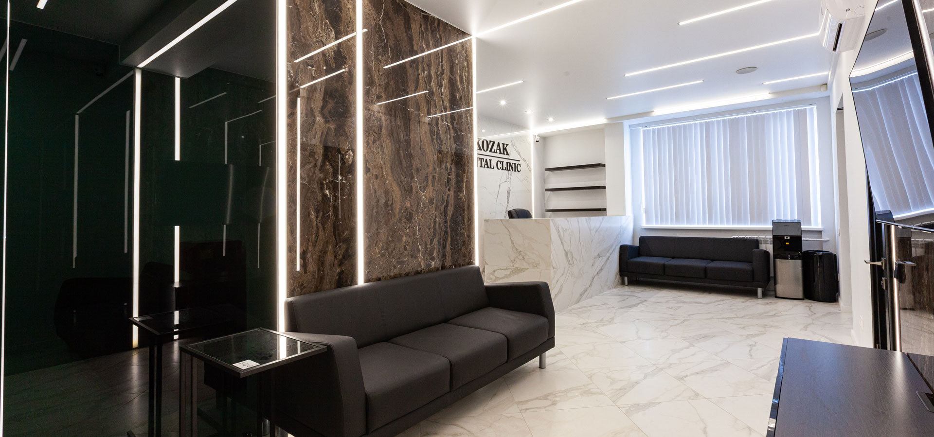 Интерьер стоматологической клиники Kozak Dental